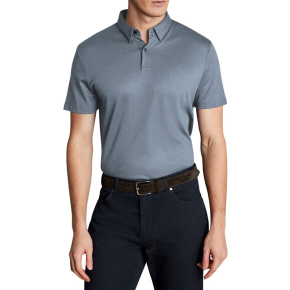 Charles Tyrwhitt Men's Smart Jersey Steel Blue Polo - Size XL - Picture 1 of 8